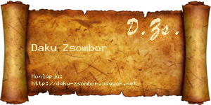 Daku Zsombor névjegykártya